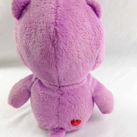 Vintage 2002 Care Bears Share Bear Plush Stuffed Animal 13" Purple Lollipops - Picture 3 of 5